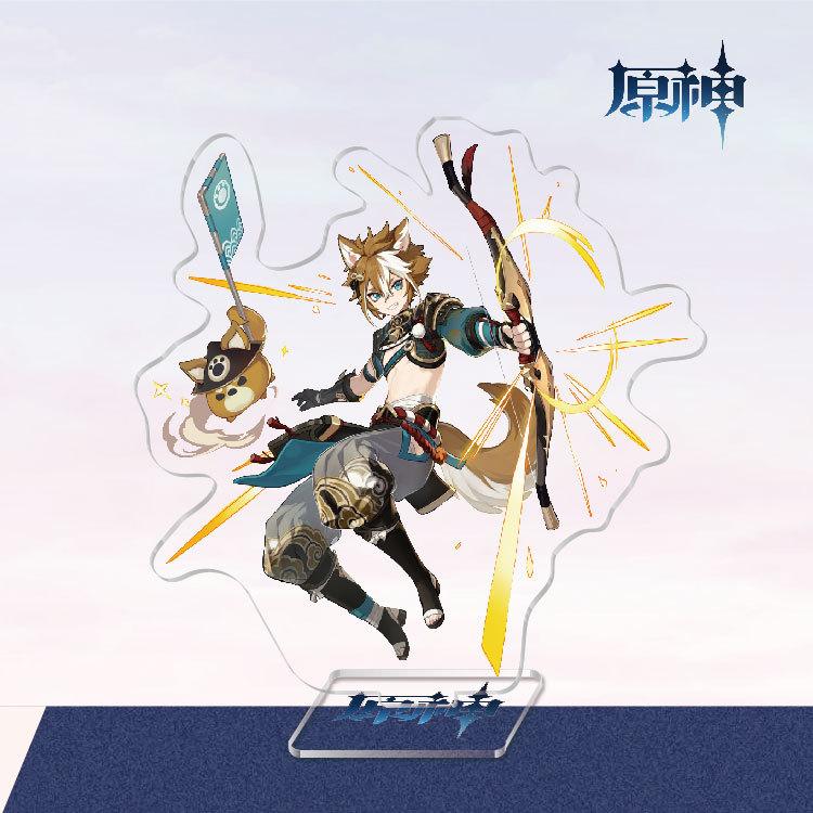 Game Anime Genshin Impact General Raiden Acrylic Cosplay Character Stand Acrylic Figure Stand Painted Desk Decor Ornament Gift