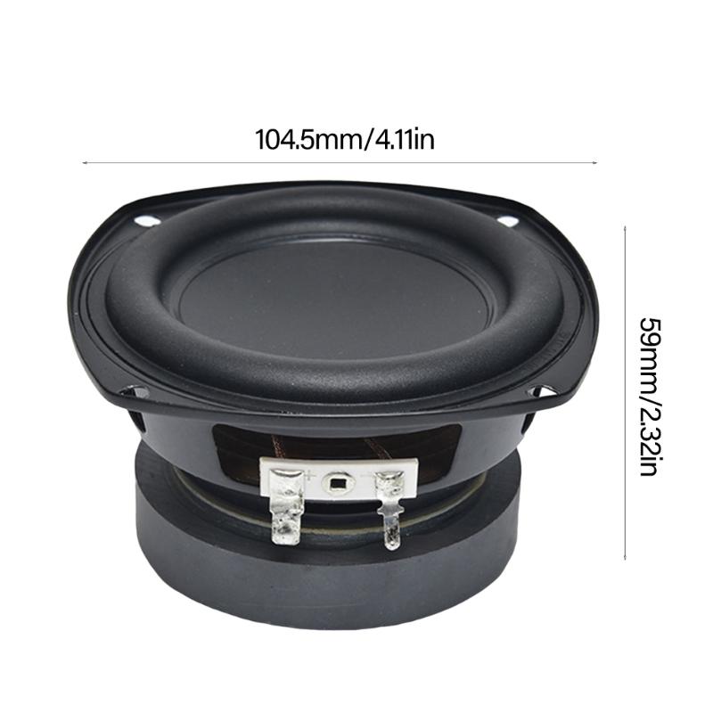 High Performances 4inch Rubber Edged Speaker Wide Frequency Ranges with 25W Power and IPX7 Waterproof Design
