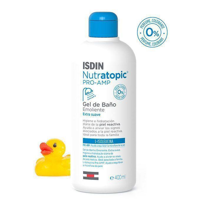 ГЕЛЬ ДЛЯ ВАННЫ - ISDIN - NUTRATOPIC - 400 МЛ - Без спирта - Без красителей - Для атопичной кожи