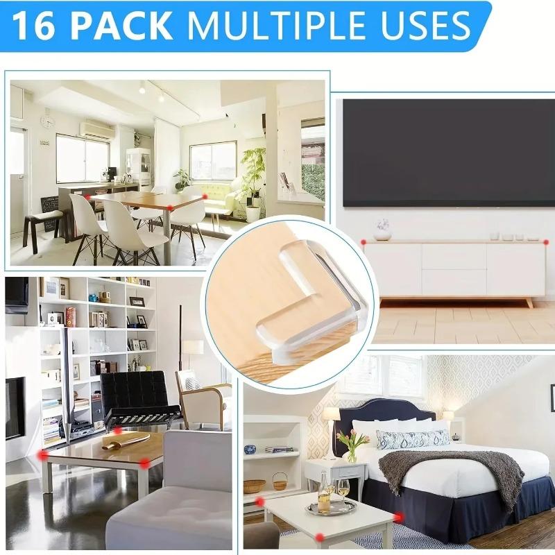 4-16 шт. Защита углов стола из мягкой резины для безопасности детей, Чехол для журнального столика, Прозрачные накладки для защиты кромок от детских ударов