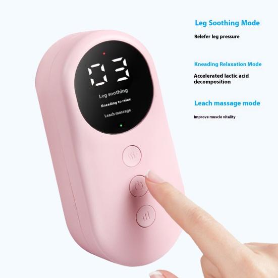 Leg Massager 3-Level Intensity Thigh Calf Massager Wireless Portable Vibration Pressure Massager for Circulation Relief Auto Shutdown Leg Fatigue