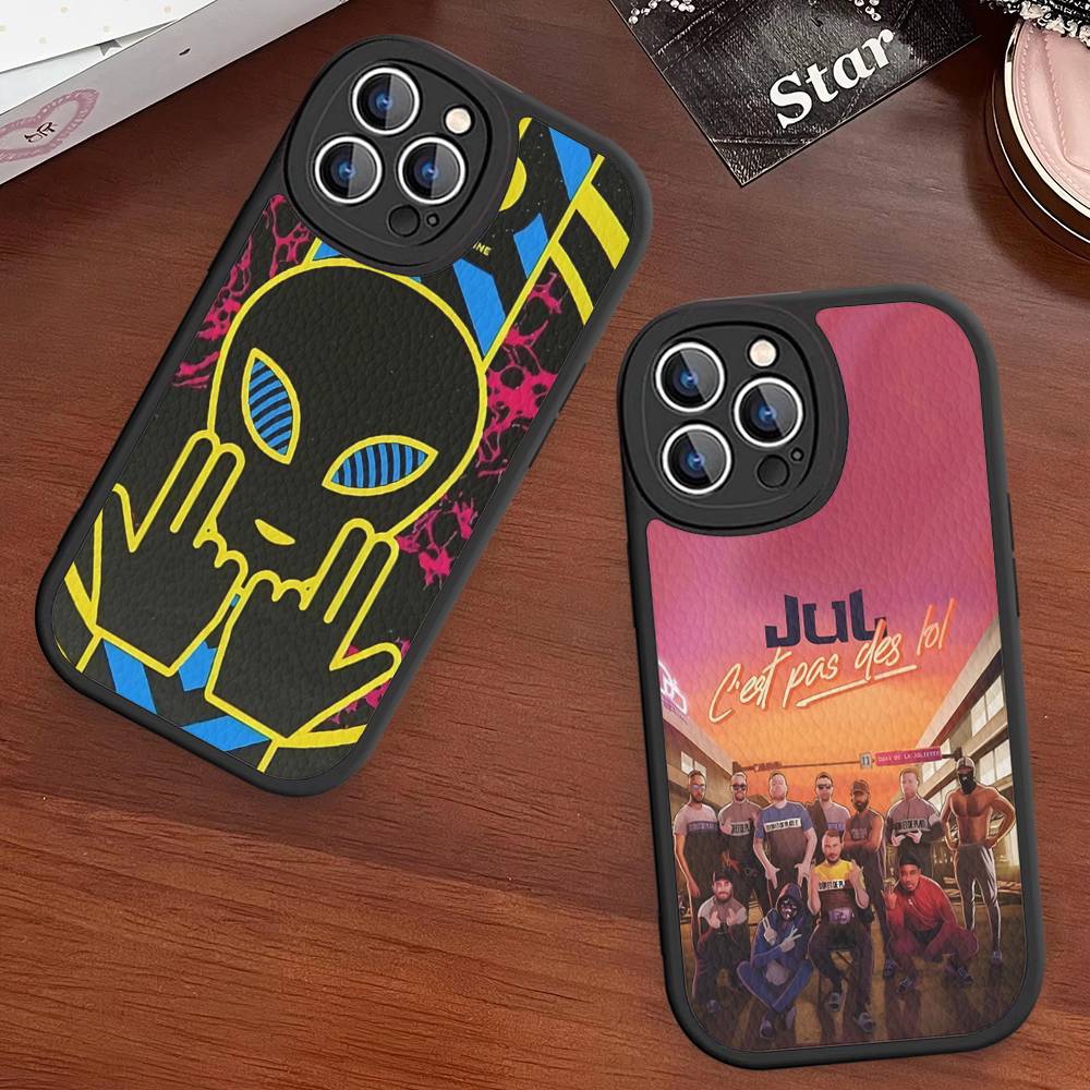 Чехол для телефона Rapper J-JuL C'est Pas Des Lol для IPhone 16 15 14 13 12 11 Pro Max Plus Мягкая кожаная крышка