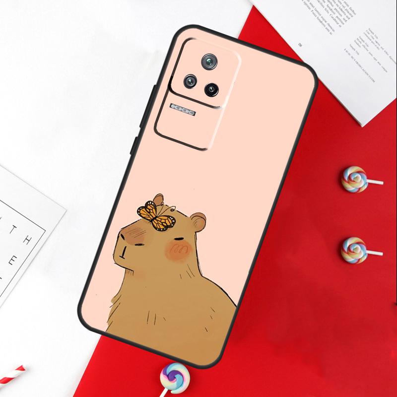 Cute Capybara Cover For Xiaomi 14T 11T 12T 13T Pro 13 14 15 Ultra POCO X7 Pro X3 X5 X6 F5 F6 M6 Pro Case
