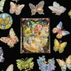 30 Laser Gold Hot Butterfly Flower Hand Account Decoration Stickers DIY Creative Butterfly Hand Account Decoration Material Stickers