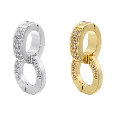 Изысканный медный коннектор с микропаве кубическим цирконием, ювелирная фурнитура, удлинители, застежки для индивидуальных аксессуаров