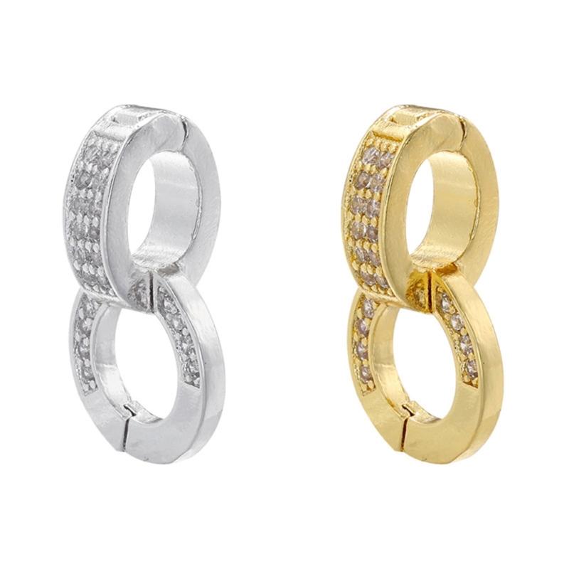 Элегантный соединительный застежка из меди и кубического циркония, застежка-усилитель, фурнитура для ювелирных изделий, застежки для изготовления ювелирных изделий