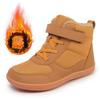 Зимняя детская обувь из плюшевой водонепроницаемой ткани, повседневная нескользящая обувь для мальчиков и девочек, резиновая подошва, зимние сапоги, модные теплые уличные сапоги