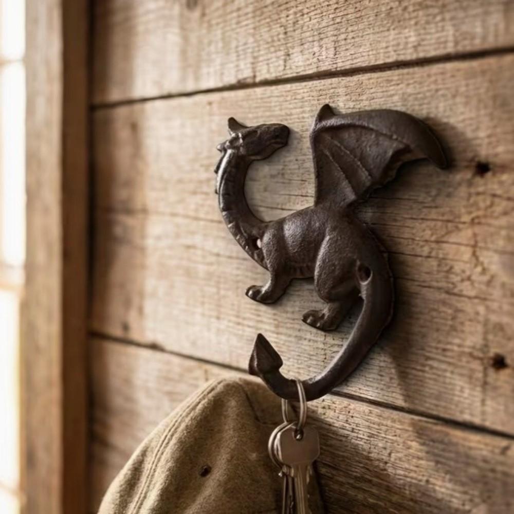 Multi-functional Wall Mount Key Rack Iron Car Key Hook Rack Iron Dragon Tail Hook for Home