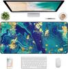 Extended Gaming Mouse Pad Xxl Large Desk Pad Computer Keyboard Mousepad Mouse Mat Nonslip Base For Office Gaming Plum Flower