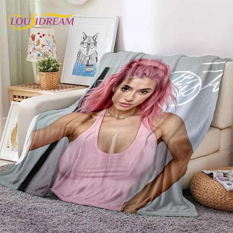 3D Cute Aitana Spanish Singer Soft Flannel Blanket for Beds Bedroom Sofa Picnic,Throw Blanket for Cover Outdoor Leisure Nap Gift