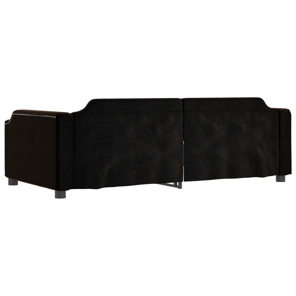Daybed Black 90x190 cm Fabric