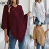 Autumn and Winter Casual Solid Color Twisted Loose Puffed Sweater Jacket Women's Wear