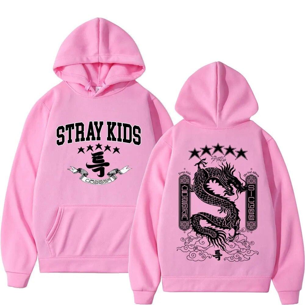 Толстовки с капюшоном для мальчиков Stray Kids 5 звезд, корейская поп-музыка 2023, новый музыкальный альбом, толстовки с принтом, унисекс, женские трендовые модные свободные пуловеры
