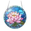 Stained Glass Flower Hanging Decoration Living Room Wall Window Hanging Floral