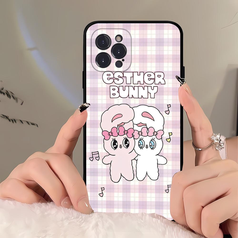 Чехол для телефона E-Esther B-Bunny для iPhone 16 15 14 11 12 13 Mini Pro XS Max Чехол 6 7 8 Plus X Funda Shell