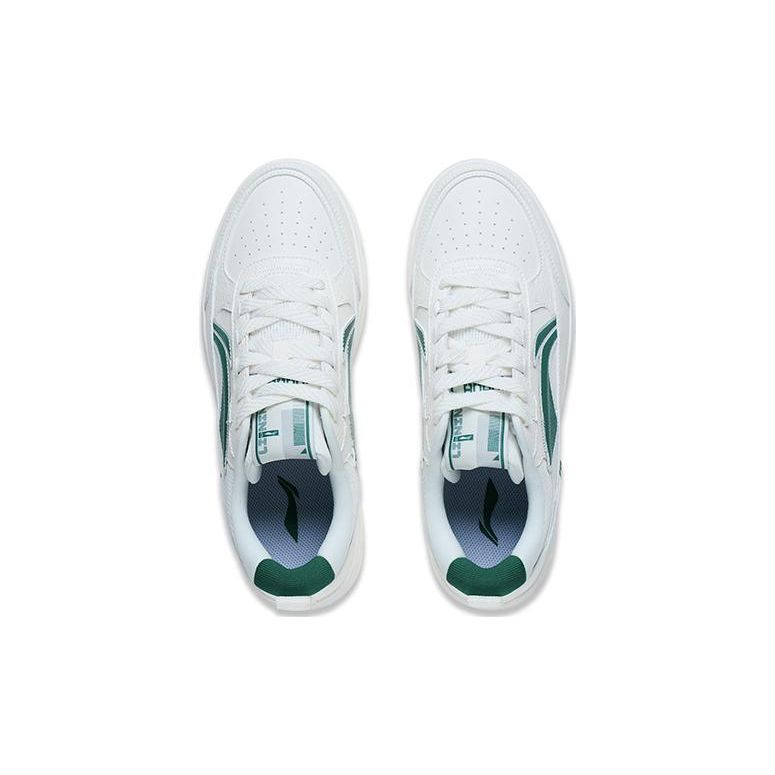 Li Ning Tian Ji 2.0 Durable Breathable Low-Top Skate Shoes Men Skate Shoes White Green AGCT211-1