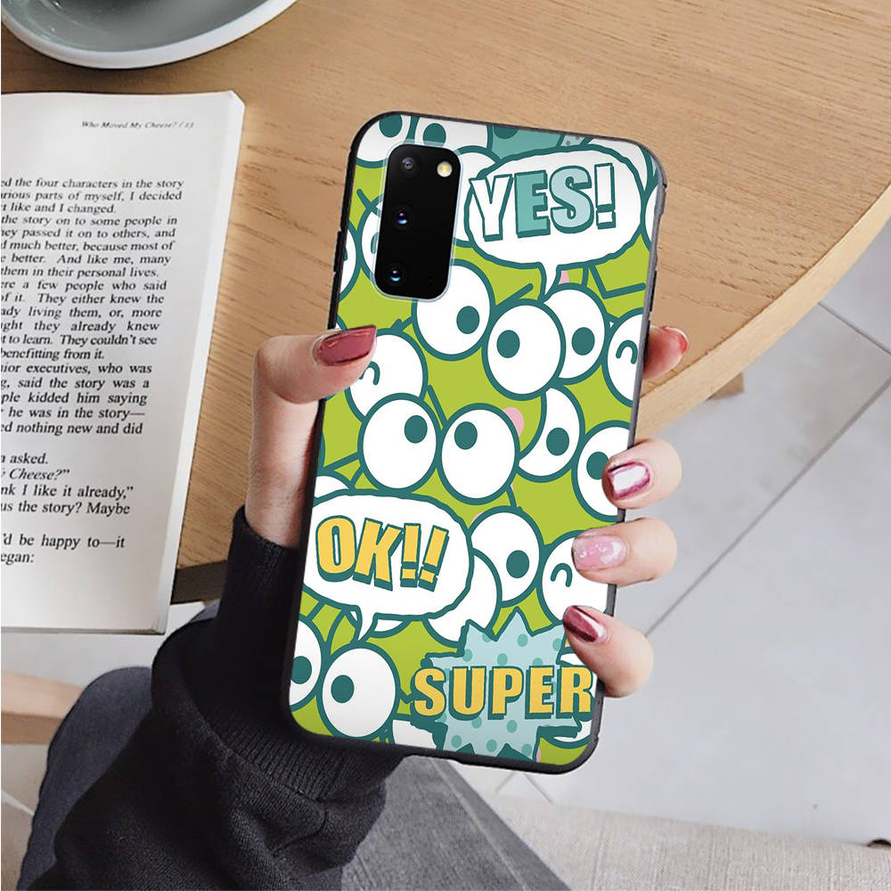 Чехол AH34 Keroppi Black для iPhone 16 15 Plus 14 13 12 11 Pro 8 7 6S SE 5S X XR XS Max Realme C30 C33 C31 9I Huawei Y8P Y9 Sofe Cover