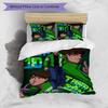 3pcs Duvet Cover Set (1*Duvet Cover + 2*Pillowcase, Without Core), Ben 10 Cartoon Print Bedding Set, Bedroom Decor, All‑Season, Birthday Gift