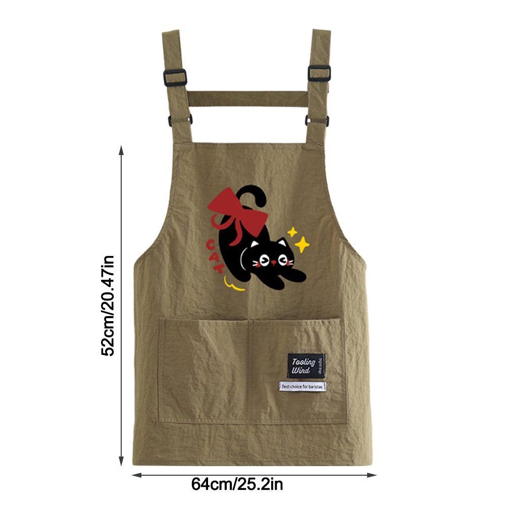 Adjustable Kitchen Apron Cartoon Cooking Smock Cute Catering Work Clothes  for Home Kitchen