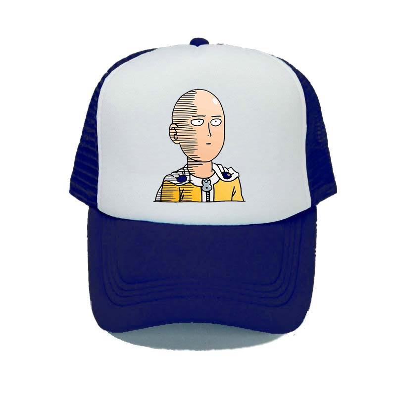 One Punch Man Mesh Dad Hat Japanese Anime Fans Casual Bone Gorras Cap For Women Unisex Webcomic Bald Hero Baseball Cap YY316