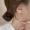 Colorful glazed retro circle earrings for women with a high-end feel, ear loops and ear buckles, 2026 popular jewelry earrings and accessories