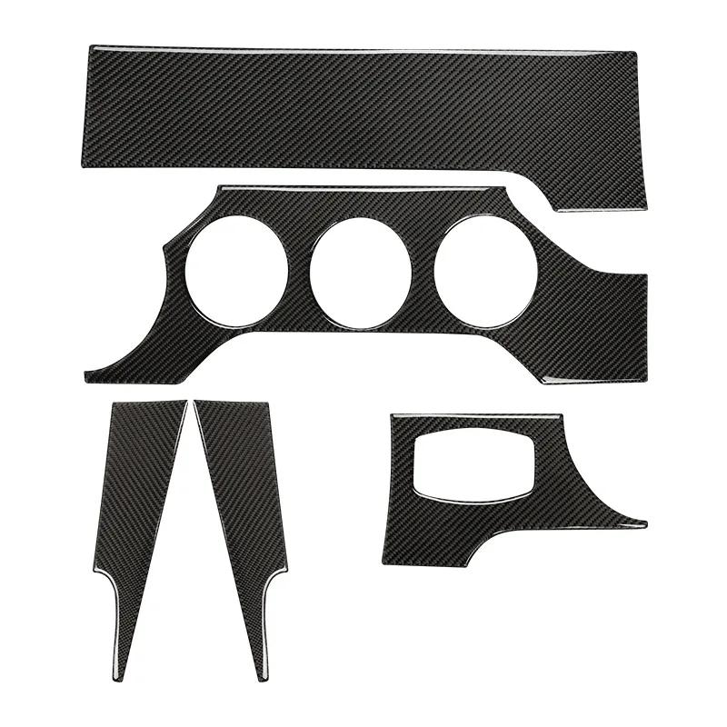5 шт. Рамка приборной панели, декоративная наклейка на центральную консоль из углеродного волокна для Ford Mustang 2015-