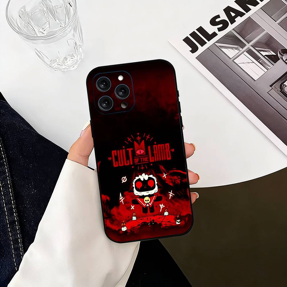 Игры Cult of the Lamb Чехол для телефона Для iPhone 17,16,15,14,13,12,11 Plus,Pro Max,XS,Мягкий силиконовый черный чехол
