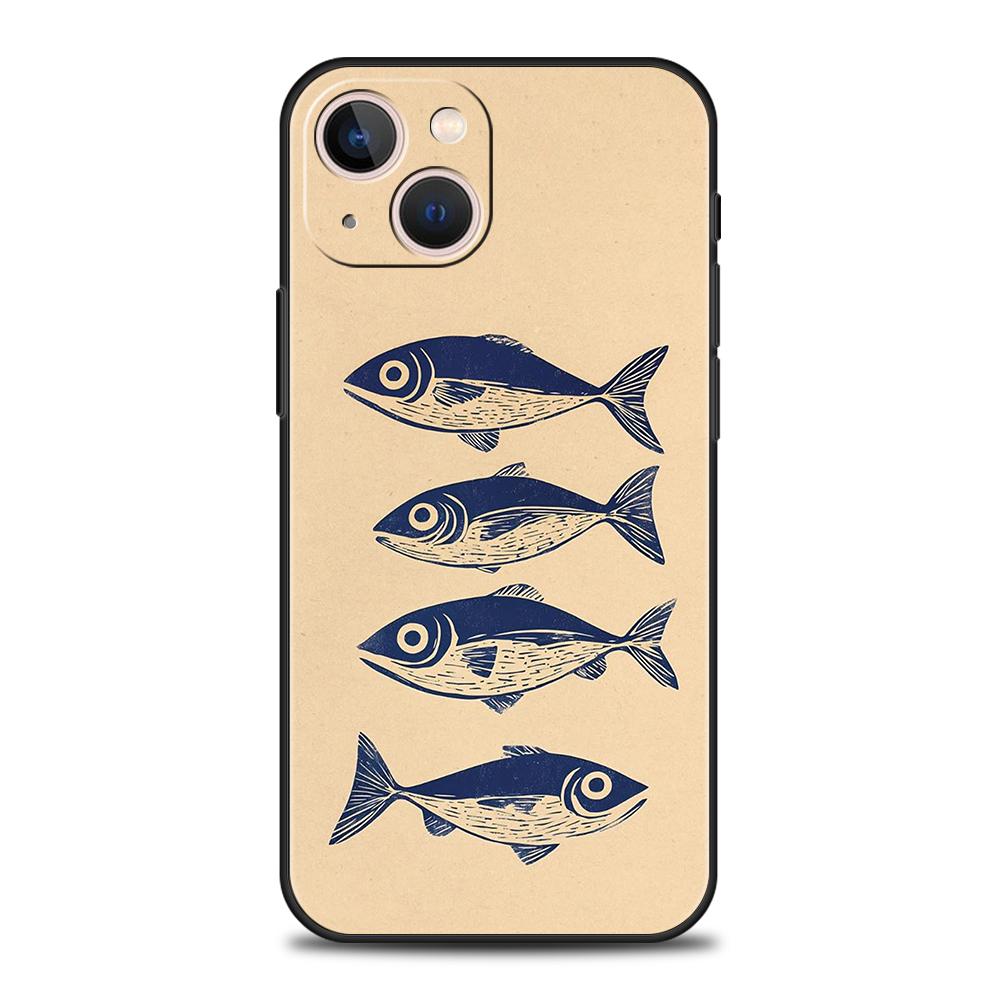Роскошный мягкий чехол из ТПУ для iPhone 17 Air 16E 16 11 15 14 Pro MAX 12 13 7 8 Plus X XR XS SE 2022 Чехол Консервированные сардины