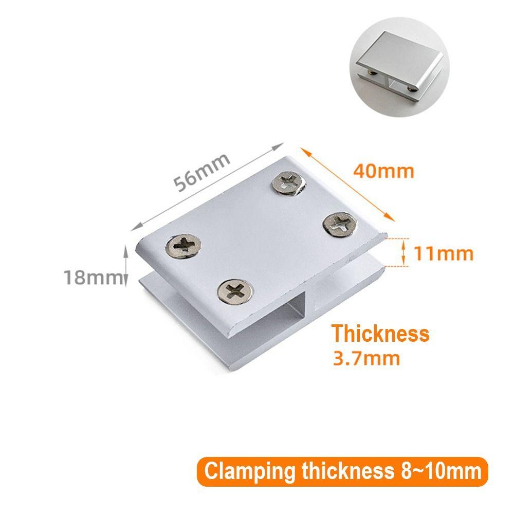 Self-closing Side Mounted Frameless Clamp Glass Door Hinge Furniture Accessories Cabinet Door Hinge