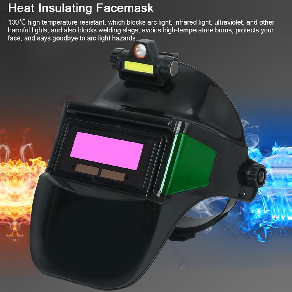 Automatic Dimming PC Welding Facemask Large View True Color Welding Facemask 130 Celsius  High Temperature