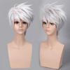 Silver Gray Kakashi Ninja Cosplay Wig - Curly Anime Style