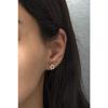 925 Sterling Silver Rose Zircon Stone Star Earring