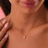 Stainless Steel Initial Necklace Gold  Color Cut Letters Single Name Choker Necklace for Women Pendant Jewelry Gift
