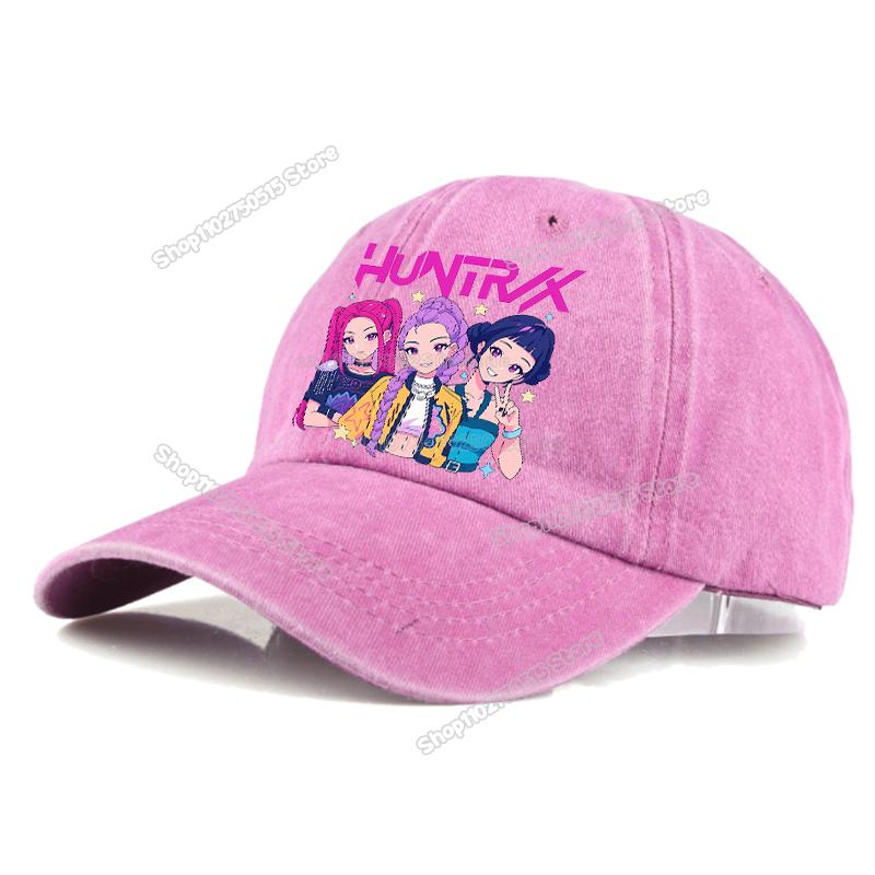 Perfect KPop Demon Hunters Retro Washed Baseball Caps for Women Girl Snapback Sunhats Outdoor Travel Sunshade Peak Cap Hip Hop Dad Hat