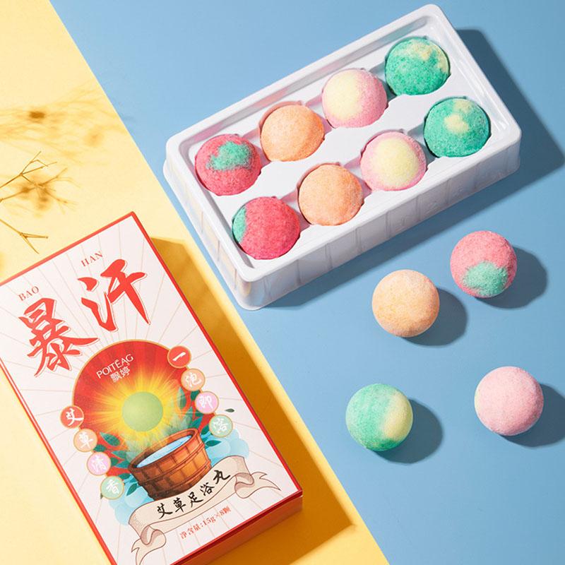 Ванночка для ног Шарик для ванны для ног Полынь Таблетки для ванн для ног Нежный и гладкий двуногий травяной аромат Чистый и успокаивающий