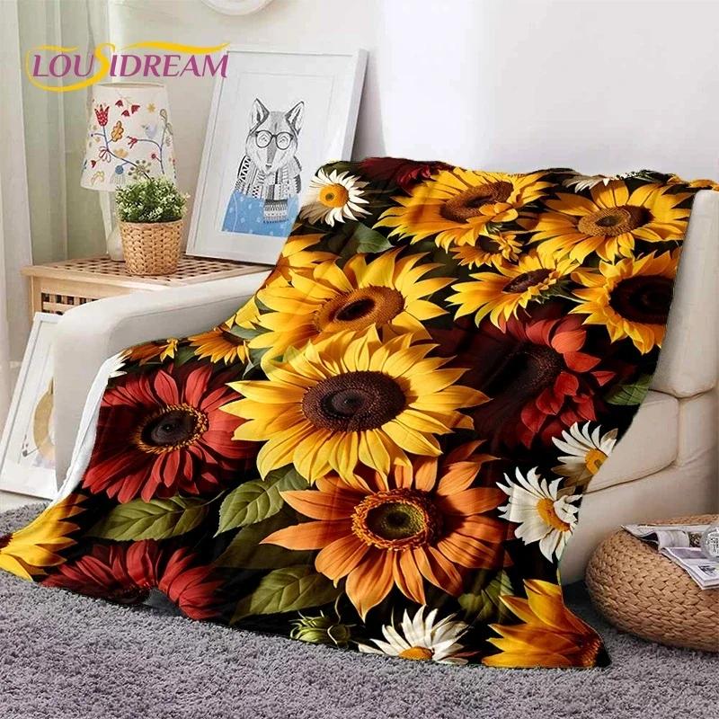 Мягкие одеяла Dream Sun Flowers Nordic Daisy, сохраняющие тепло, удобные одеяла для пикника, кровати, дивана, дома, спальни, подарок