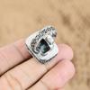 Серебро 925 пробы Камень Ларимар Обещание Жене Винтажное Заявление Кольцо Размер 8.25