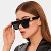 Unisex Fashion Ladies Square Sunglasses Women Goggle Shades Vintage Non-polarized Oversized Sun Glasses