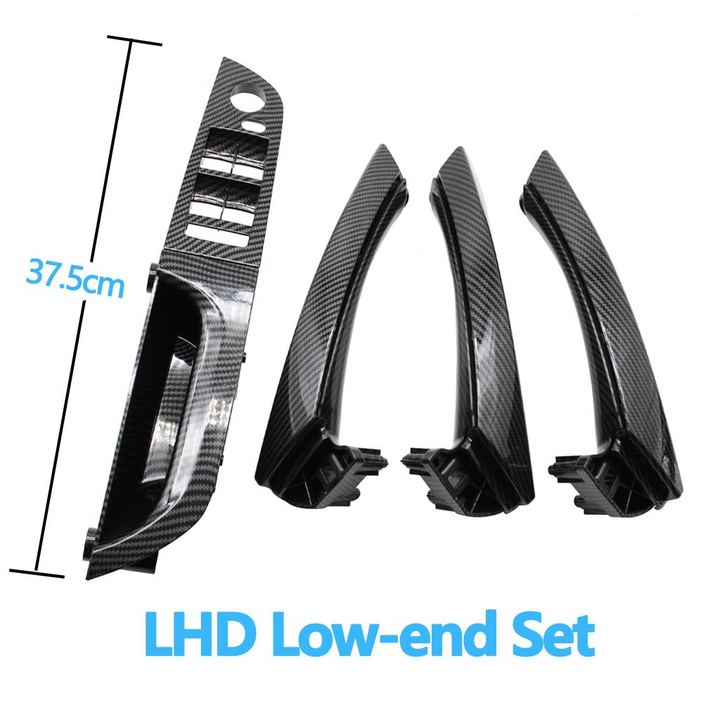 LHD Left Hand Driver Carbon Fiber Interior Door Pull Handle Armrest Panel Full Set For BMW 3 Series E90 E91 316 318 320 325
