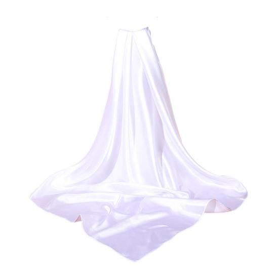 Женская шаль, однотонная, мягкая, имитация шелка, гладкая, легкая, дышащая, атласная шаль для повседневных путешествий, вечеринок