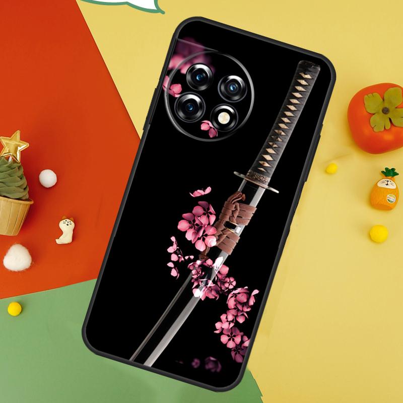Японская самурайская катана Задняя крышка для OnePlus 13 15 13R 13T 12 12R 11 10 10T 8T Nord 5 CE 4 2 3 Lite N20 N30 Чехол