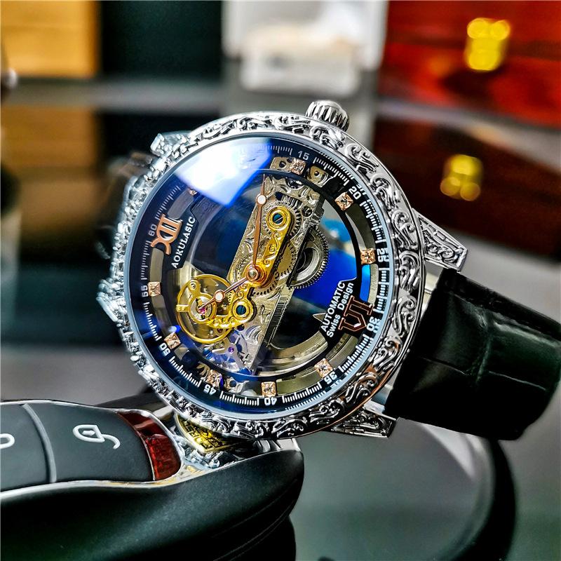 Fully Automatic Mechanical Watch Men's Watch Double-sided Hollow Waterproof Luminous New Men's Watch