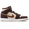 Женские кроссовки Air Jordan 1 Mid SE Cream Dark Chocolate Oatme DO6699-200