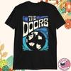 Хлопковая черная футболка с коротким рукавом The Doors Band Tour TT76 Унисекс