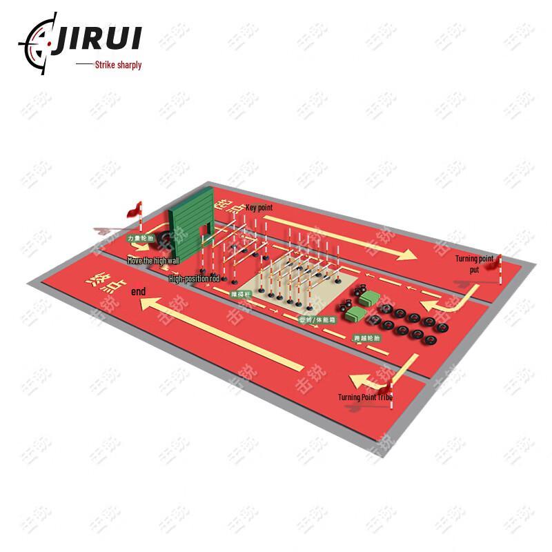 Jirui New Standard 400M Obstacle Course Training Equipment