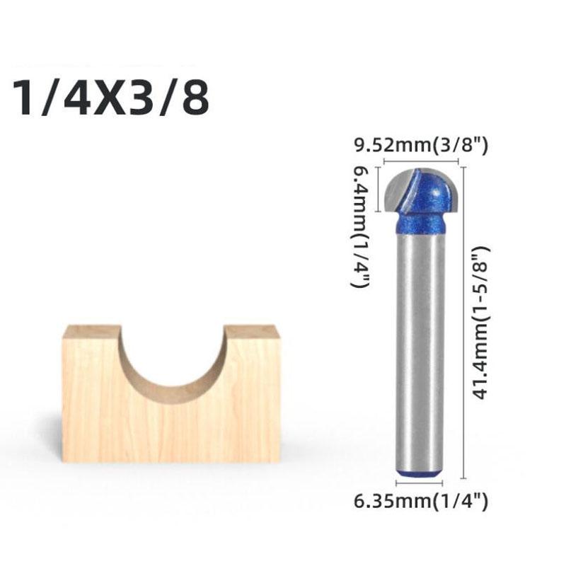 1/4 шт. 1/4 дюйма, 6 мм хвостовик, профессиональный уровень, набор сферических фрез, концевая фреза, круглая коробка, твердосплавная фреза с ЧПУ, радиальная фреза