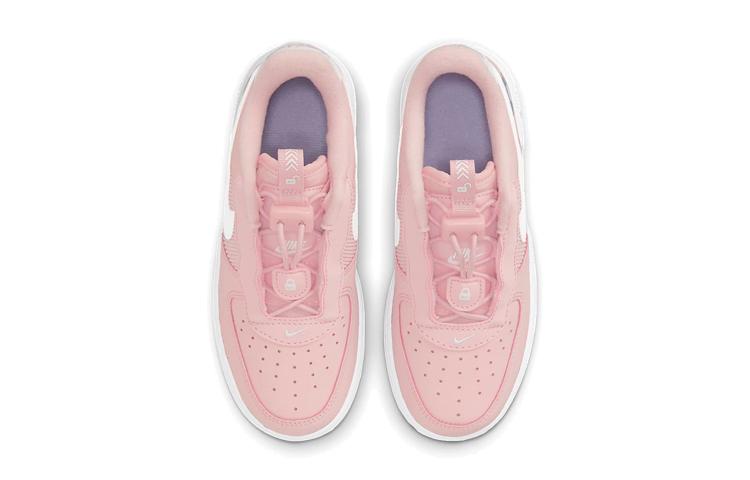 Nike Nike Air Force 1 Toggle SE Устойчивые к истиранию Низкие Детские скейтбордические кроссовки Розовый Цветок Дети Возраст 3-7 лет DB1814-600