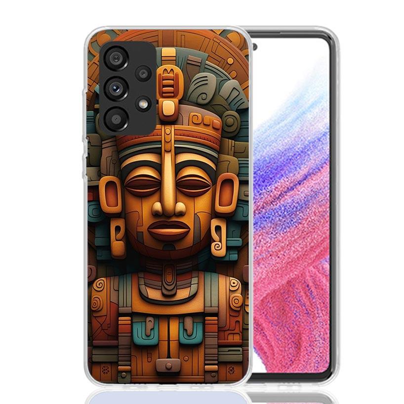 Mayan Stone Totem Pole Phone Case for Samsung Galaxy A17 A16 A15 A14 A13 A57 A56 A55 A54 A53 A37 A36 A35 A34 A33 A26 A25 A24 A23