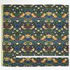 Ткань с хлопковым принтом William Morris Strawberry Thief, синяя, отрез 1 м × 110 см / Хлопок феи