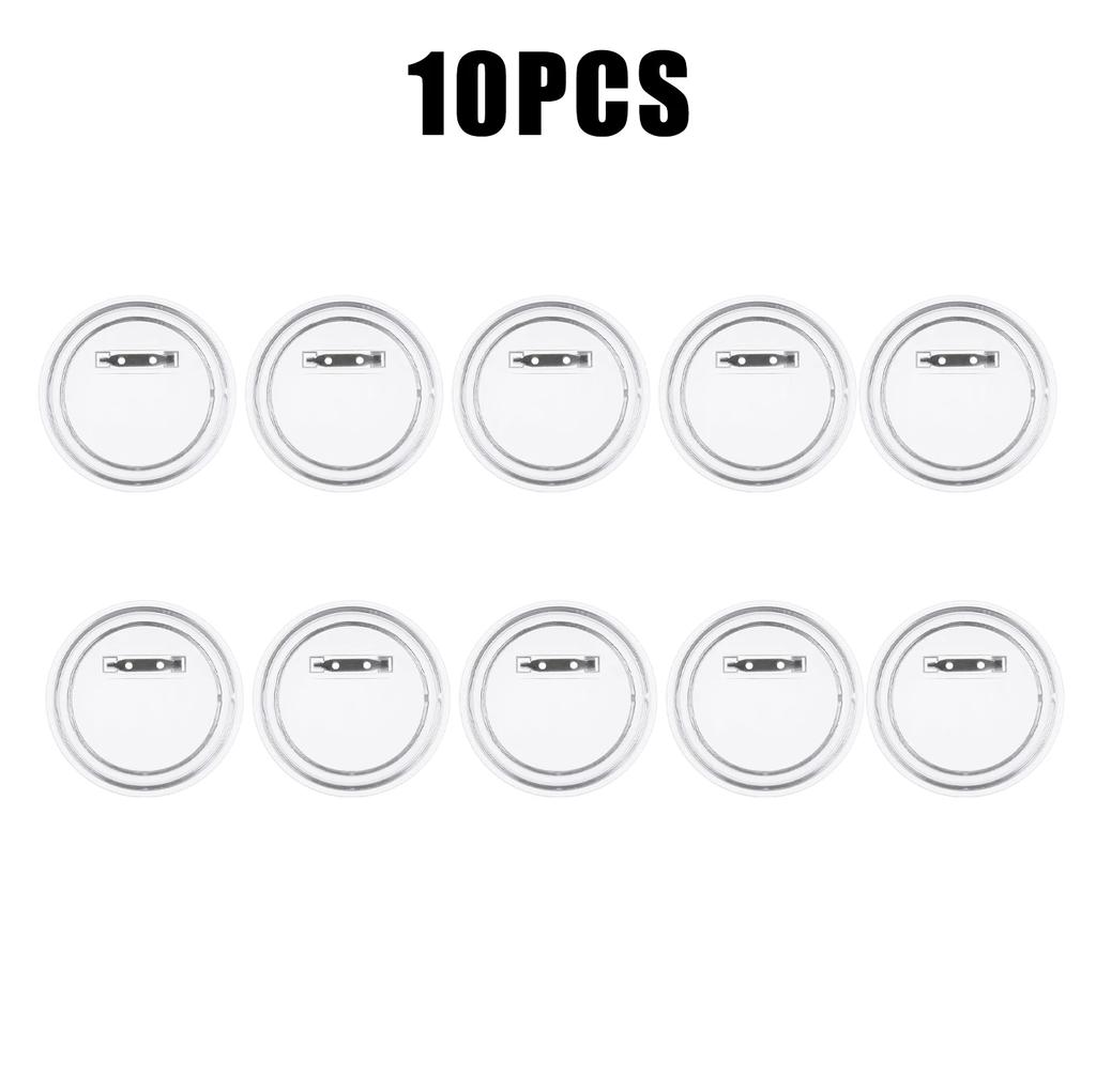 Acrylic Circle Badge Making Kit Pin Button Backs Craft Supplies Round Name Tag Blanks DIY Crafting Materials